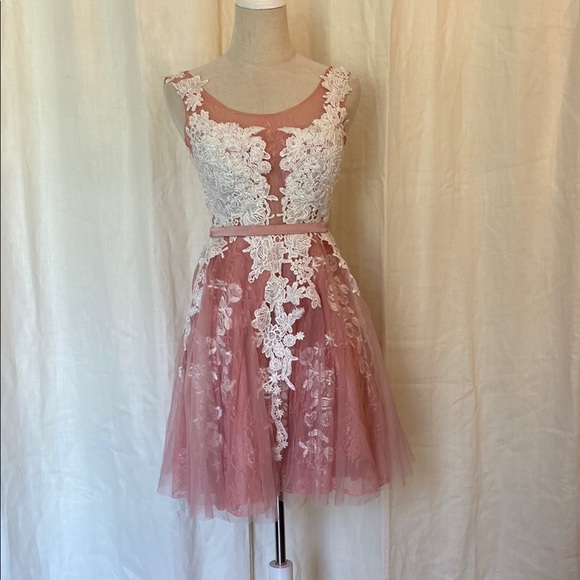 Luulla Custom Dresses & Skirts - MarryMe Tulle Round Neckline Lace and Applique Dress - custom made